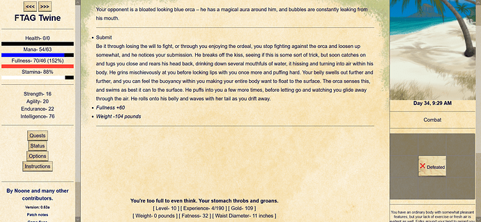 Bubble Orca Submit mid-grapple