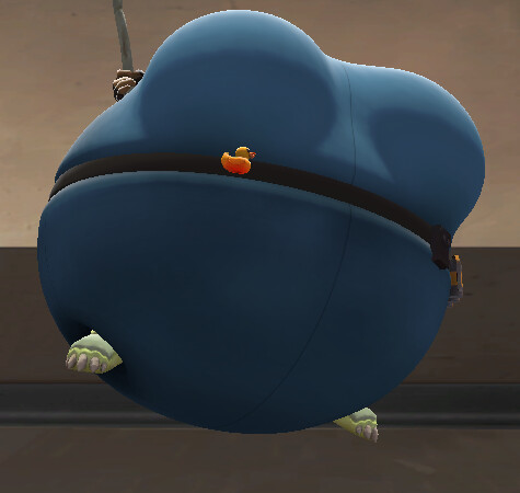 fursuit pyro with the duck journal underside view